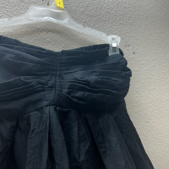 l'agence pleated strapless Tube top blouse black open back Sz 2 Silk Blend Y2K - Picture 3 of 11